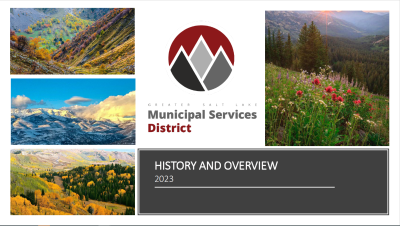 Great Salt Lake Municipal Services District Overview and History Slide Show